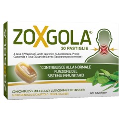 Zoxgola Mentolo Eucaliptolo 30 Pastiglie per il benessere della gola senza zuccheri
