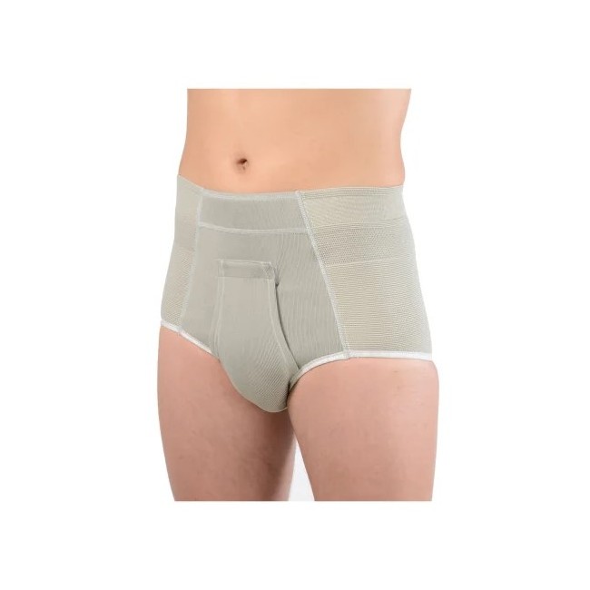 Safte Orione 316 Cintoslip Erniario Uomo Alto Aperto Con Pelotte Grigio Misura 2