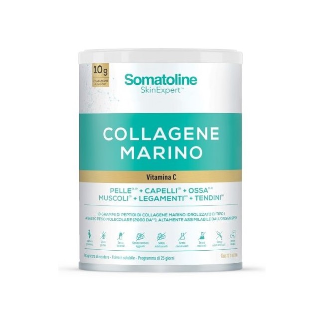 Somatoline Collagene Marino 258 G Senza Glutine Senza Lattosio Senza Zuccheri Aggiunti Senza Edulcoranti