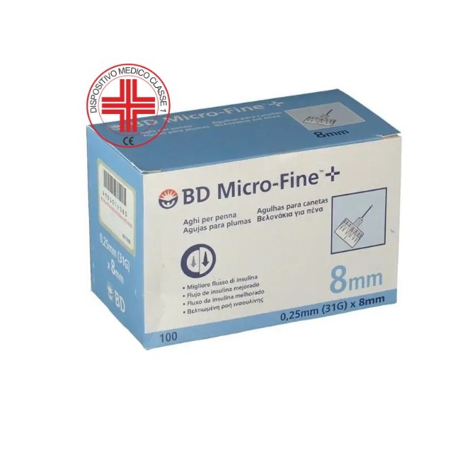 Corman Ago Per Penna Da Insulina Microfine+ Gauge 31 8mm 100 Pezzi
