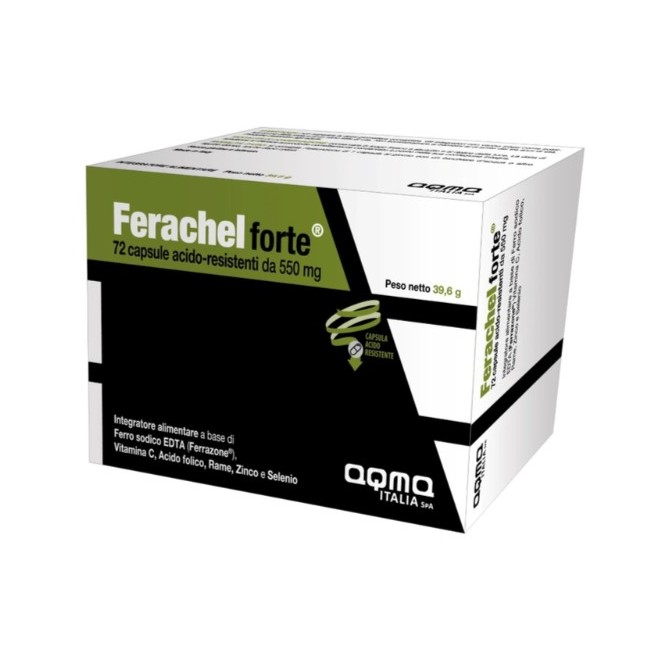Aqma Ferachel Forte 72 Capsule Acido Resistenti Senza Glutine E Lattosio