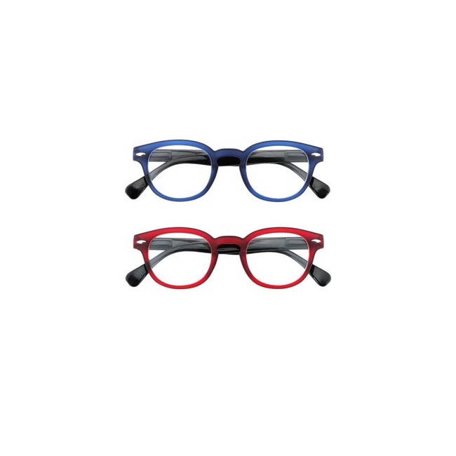 Industrie Ottiche Italiane Occhiale Premontato Da Lettura In Confezione Doppia Prontixte Twin 9 Blu Rosso +1,50 Diottrie