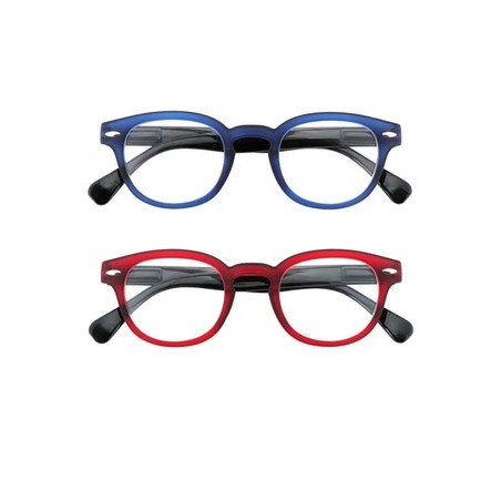 Industrie Ottiche Italiane Occhiale Premontato Da Lettura In Confezione Doppia Prontixte Twin 9 Blu Rosso +1,50 Diottrie