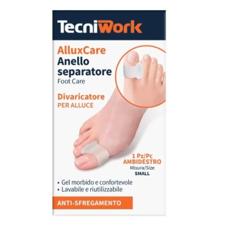Separatore alluce Tecniwork taglia small per correzione e protezione del piede Separatore alluce Tecniwork taglia small per correzione e protezione del piede