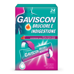 Gaviscon Bruciore bustine frutti rossi per rapido sollievo da acidità e reflusso gastrico