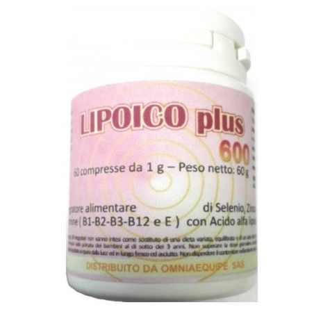Omniaequipe Lipoico Plus 600 integratore acido alfa lipoico 60 compresse antiossidante Omniaequipe Lipoico Plus 600 integratore acido alfa lipoico 60 compresse antiossidante
