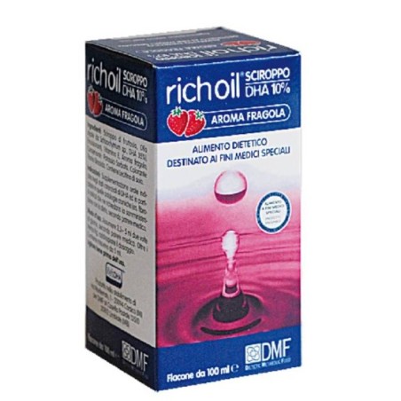 Integratore Foodar DHA Richoil al gusto fragola per il benessere cognitivo e cardiovascolare