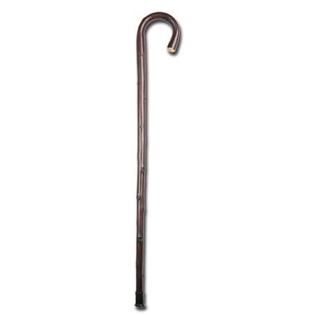 Bastone Moretti Brio in legno di castagno naturale con manico curvo per uomo altezza 92cm
