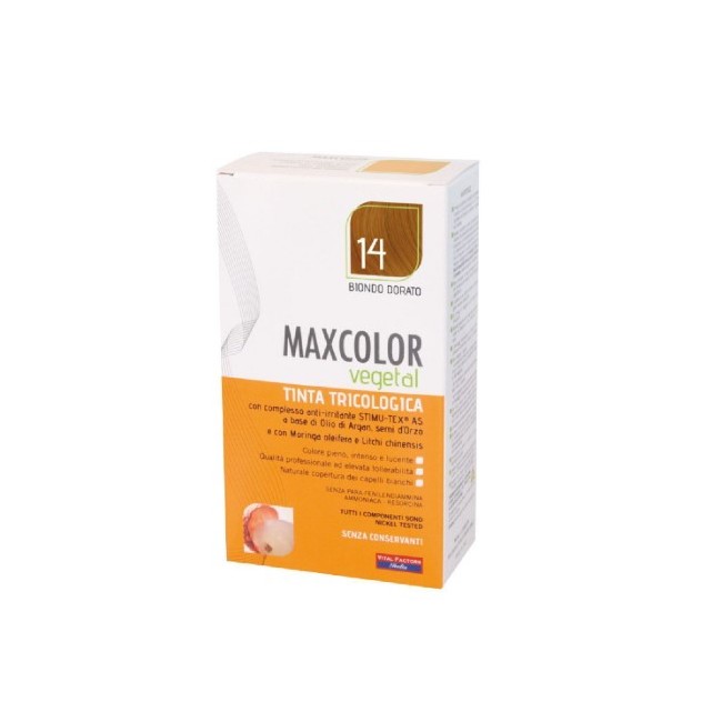 Tintura vegetale Vital Factors Max Color 14 per capelli luminosi e naturali 140ml Tintura vegetale Vital Factors Max Color 14 per capelli luminosi e naturali 140ml