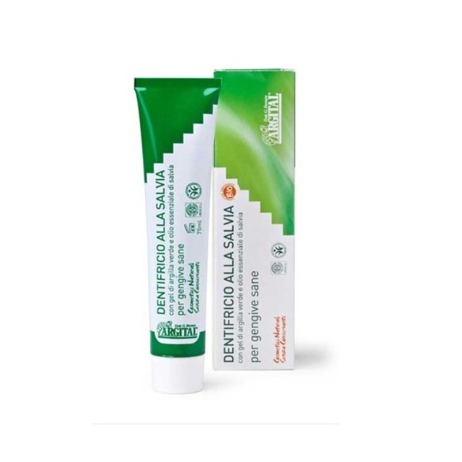 Dentifricio Argital alla Salvia 75g per igiene orale naturale e alito fresco Dentifricio Argital alla Salvia 75g per igiene orale naturale e alito fresco