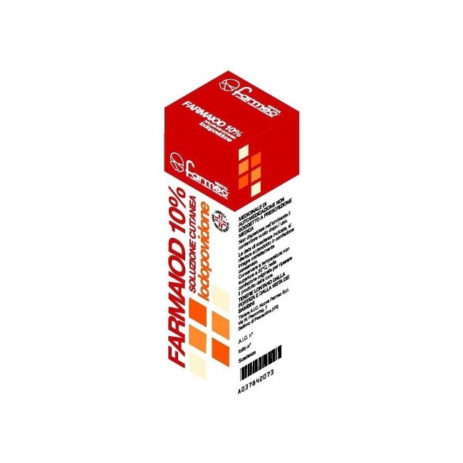 Soluzione cutanea Iodopovidone 10% Farmec Farmaiod per disinfezione della pelle Soluzione cutanea Iodopovidone 10% Farmec Farmaiod per disinfezione della pelle