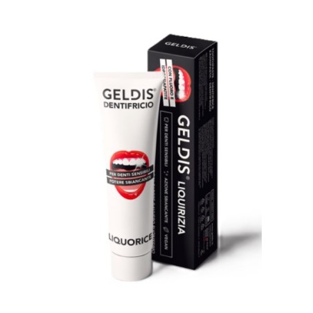Dentifricio liquido GELDIS al gusto di liquirizia per igiene orale completa 100ml Dentifricio liquido GELDIS al gusto di liquirizia per igiene orale completa 100ml
