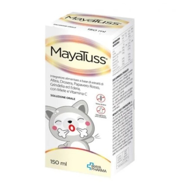 Mayatuss 150 ml sciroppo per tosse secca e grassa sollievo rapido ed efficace Mayatuss 150 ml sciroppo per tosse secca e grassa sollievo rapido ed efficace