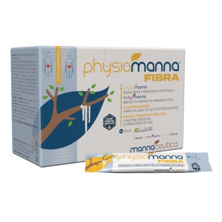 Physiomanna Fibra 14 stick pack per il benessere intestinale con edulcorante naturale Physiomanna Fibra 14 stick pack per il benessere intestinale con edulcorante naturale
