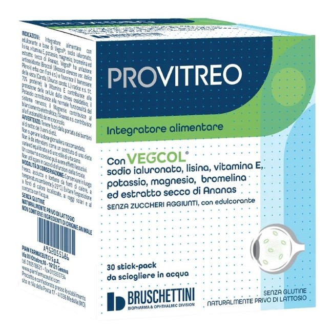 Piam Farmaceutici Provitreo 30 Bustine Con Edulcorante Senza Zuccheri Aggiunti Glutine Naturalmente Privo Di Lattosio