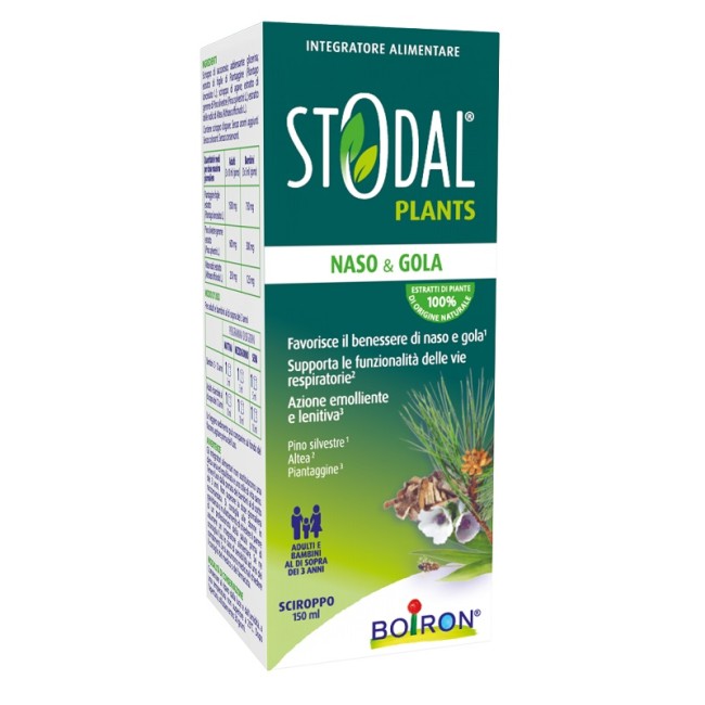 Sciroppo Boiron Stodal per naso e gola senza glutine e lattosio 150ml naturale Sciroppo Boiron Stodal per naso e gola senza glutine e lattosio 150ml naturale