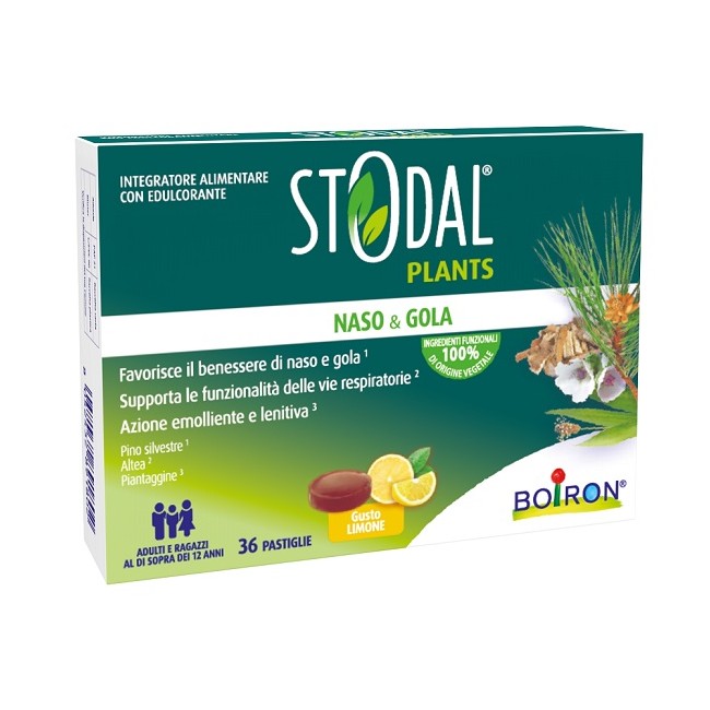 Stodal Plants Limone pastiglie naturali senza glutine per il benessere della gola Stodal Plants Limone pastiglie naturali senza glutine per il benessere della gola