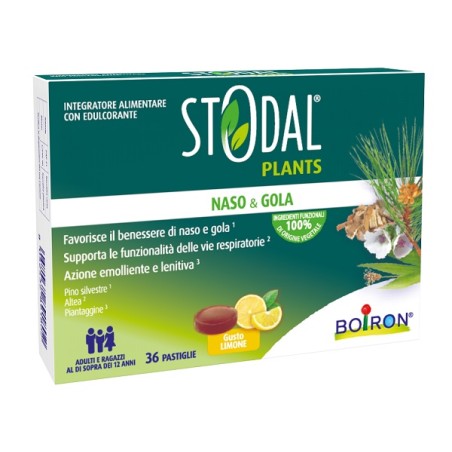 Stodal Plants Limone pastiglie naturali senza glutine per il benessere della gola Stodal Plants Limone pastiglie naturali senza glutine per il benessere della gola