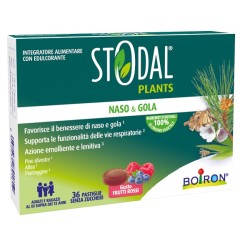 Boiron Stodal Plants Frutti Rossi 36 pastiglie senza glutine per il benessere della gola