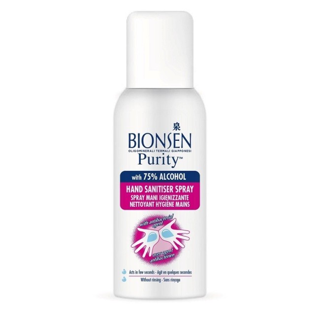 Bionsen Purity Spray Detergente Mani igienizza e protegge in formato tascabile da 100ml Bionsen Purity Spray Detergente Mani igienizza e protegge in formato tascabile da 100ml