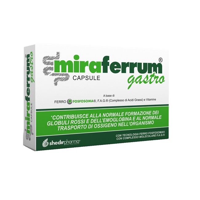 Shedir Pharma Miraferrum Gastro 30 Capsule Senza Glutine Naturalmente Privo Di Lattosio