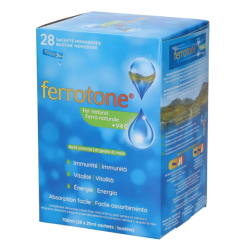 Ferrotone Apple integratore di ferro naturale in 28 sacchetti monodose da 25 ml con vitamina C