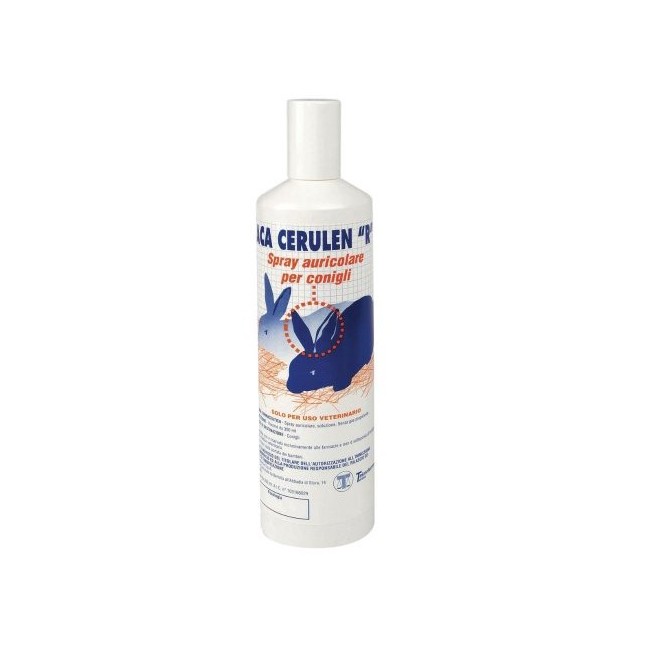 Confezione da 300ml di Spray Auricolare per Conigli Aca Cerulen R da Teknofarma Confezione da 300ml di Spray Auricolare per Conigli Aca Cerulen R da Teknofarma