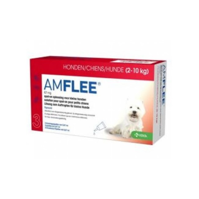 Confezione da 3 pipette di Soluzione Spot-On Cani di Taglia Piccola da Amflee