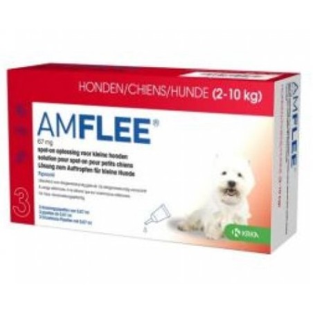 Confezione da 3 pipette di Soluzione Spot-On Cani di Taglia Piccola da Amflee Confezione da 3 pipette di Soluzione Spot-On Cani di Taglia Piccola da Amflee
