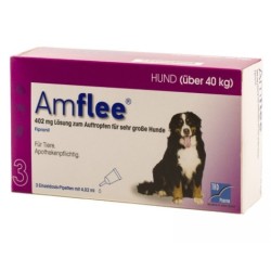 Confezione da 3 pipette di Amflee Combo per cani di taglia Gigante