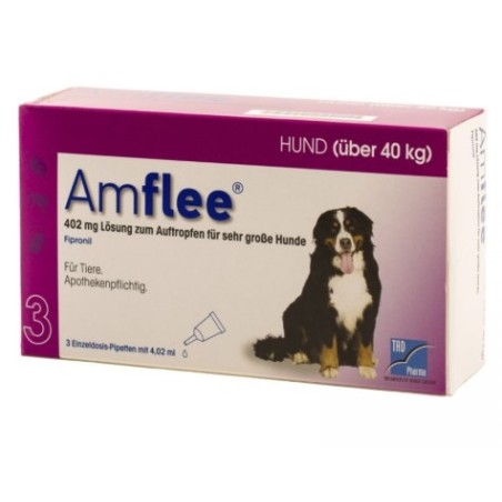 Confezione da 3 pipette di Amflee Combo per cani di taglia Gigante Confezione da 3 pipette di Amflee Combo per cani di taglia Gigante