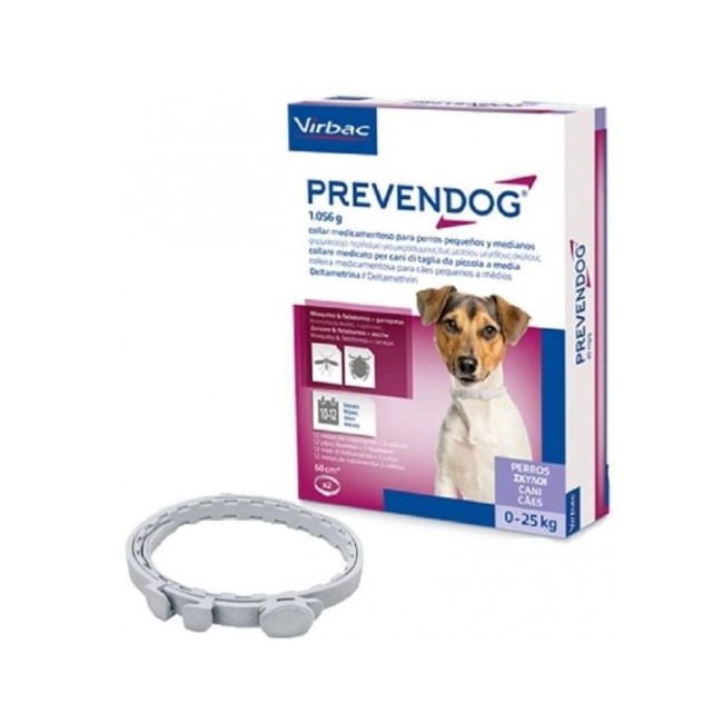 Confezione da 1 collare Antipulci per Cani 0-25 Kg di Prevendog Collare Medicato da Vetpharma