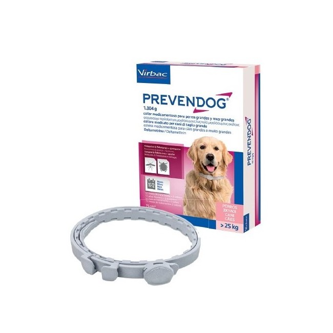 Vetpharma Prevendog Collare Medicato Antipulci per Cani oltre 25 Kg - Protezione Completa