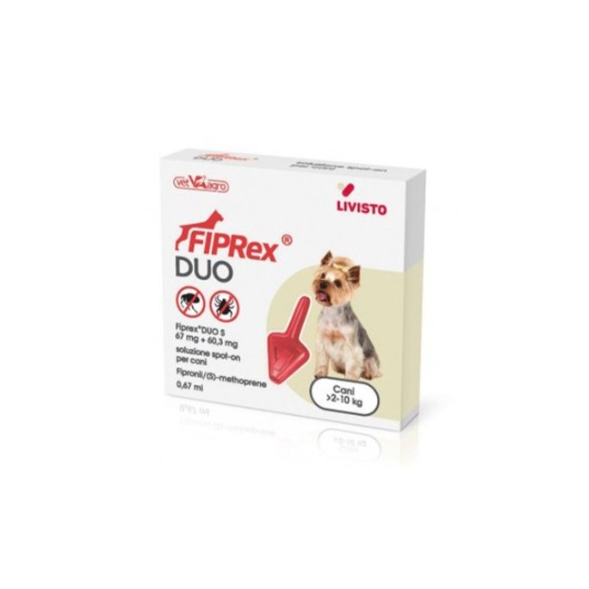 Confezione da 1 pipetta di Soluzione Spot-on per Cani da Fibrex Duo Confezione da 1 pipetta di Soluzione Spot-on per Cani da Fibrex Duo