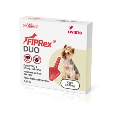 Confezione da 1 pipetta di Soluzione Spot-on per Cani da Fibrex Duo Confezione da 1 pipetta di Soluzione Spot-on per Cani da Fibrex Duo