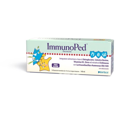 Immunoped flaconcini monodose per il benessere delle difese immunitarie dei bambini senza glutine