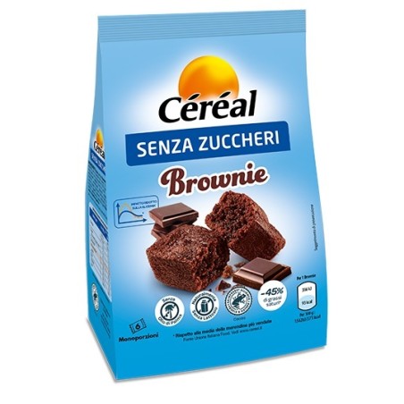 Cereal Brownie Senza Zucchero e Lattosio 6 Pezzi da 25g Nutrition & Santè Snack Salutare Cereal Brownie Senza Zucchero e Lattosio 6 Pezzi da 25g Nutrition & Santè Snack Salutare