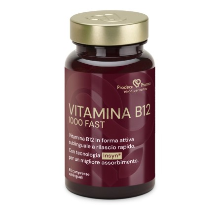 Vitamina B12 1000 Fast sublinguale per energia e benessere quotidiano Prodeco Pharma Vitamina B12 1000 Fast sublinguale per energia e benessere quotidiano Prodeco Pharma