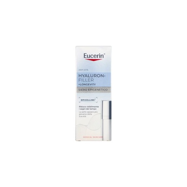 Eucerin Hyaluron Filler Longevity Siero Epigenetico anti-età per pelle ringiovanita e levigata Eucerin Hyaluron Filler Longevity Siero Epigenetico anti-età per pelle ringiovanita e levigata