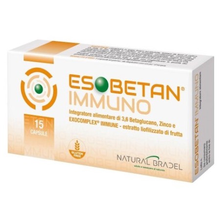 Natural Bradel Esobetan Immuno 15 Capsule per il supporto delle difese immunitarie naturali Natural Bradel Esobetan Immuno 15 Capsule per il supporto delle difese immunitarie naturali