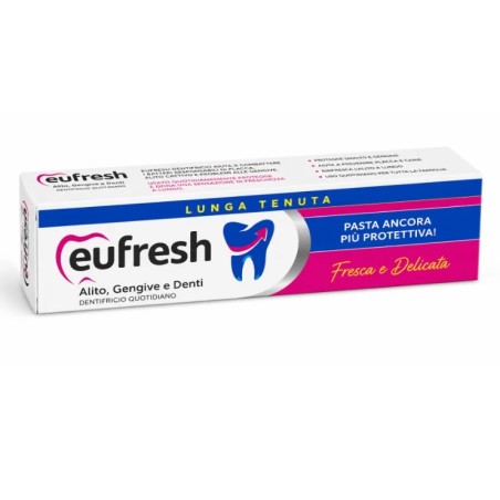 Eufarma Pasta Adesiva Eufresh Extra Strong per protesi dentali fissaggio sicuro 45g Eufarma Pasta Adesiva Eufresh Extra Strong per protesi dentali fissaggio sicuro 45g