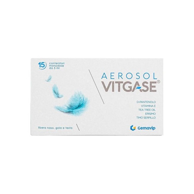 Gemavip Vitgase Aerosol 15 contenitori monodose da 2,5 ml per terapie respiratorie efficaci Gemavip Vitgase Aerosol 15 contenitori monodose da 2,5 ml per terapie respiratorie efficaci