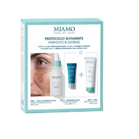 Cofanetto Miamo antimacchie viso con siero e crema schiarente per pelle luminosa