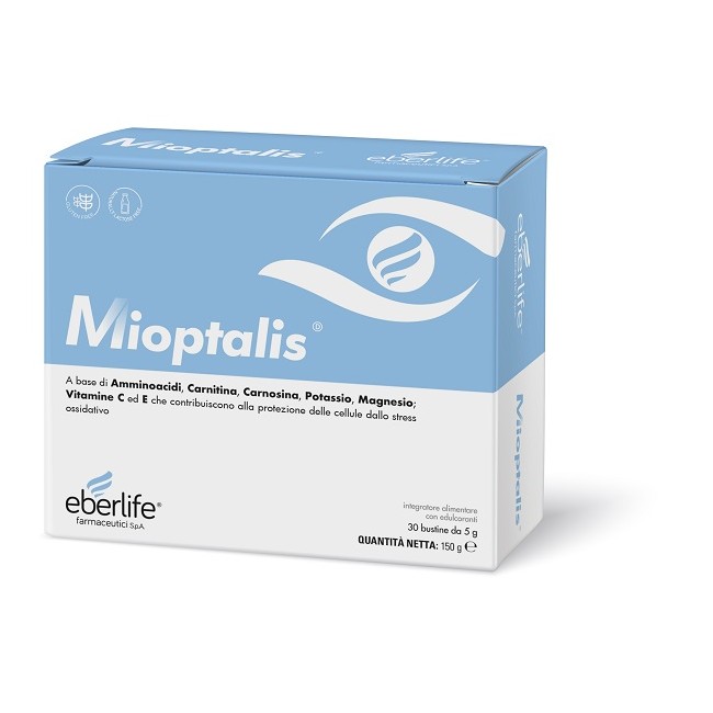Eberlife Farmaceutici Mioptalis 30 Bustine Senza Glutine Naturalmente Privo Di Lattosio