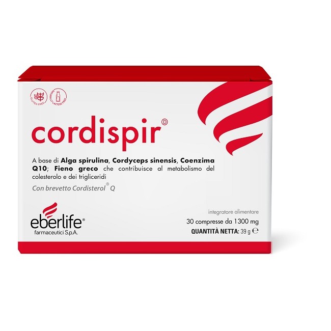 Eberlife Farmaceutici Cordispir 30 Compresse Senza Glutine Naturalmente Privo Di Lattosio