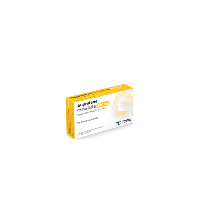Towa Pharmaceutical Ibuprofene Pensa Italia 200 Mg Compresse Rivestite Con Film Ibuprofene