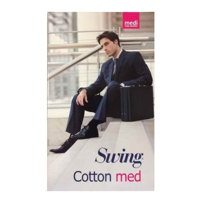 Gambaletto compressivo Medi Cotton Med 18mmHg uomo colore marine taglia 4 Gambaletto compressivo Medi Cotton Med 18mmHg uomo colore marine taglia 4