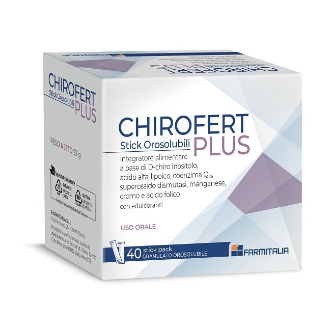 Chirofert Plus 40 stick orosolubili per il benessere femminile senza glutine