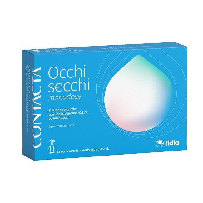 Fidia Farmaceutici Contacta Occhi Secchi Monodose 15 Contenitori Monodose Da 0,35 Ml