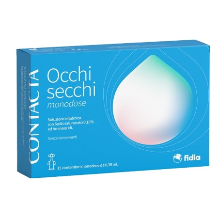 Fidia Farmaceutici Contacta Occhi Secchi Monodose 15 Contenitori Monodose Da 0,35 Ml